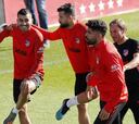 El Atlético preparó el partido contra el Alavés