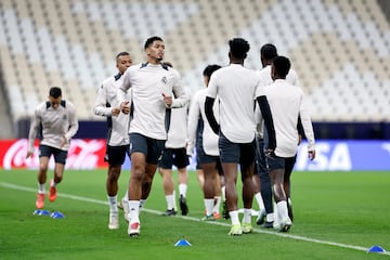 Bellingham durante el entrenamiento.