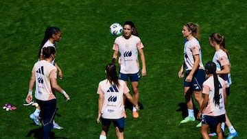 Entrenamiento de ayer de la Selección.
