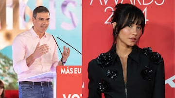 Pedro S¨¢nchez se rinde ante Aitana por su discurso feminista en los Premios Elle