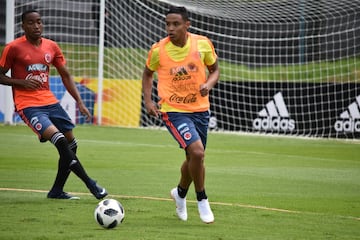 La Selección Colombia trabaja en la Sede de la Federación Colombiana de Fútbol en Bogotá con el grupo casi completo. Fabra, Borja, Mateus, Lerma y compañía se alistan para el partido de despedida, el viaje a Italia y el Mundial.