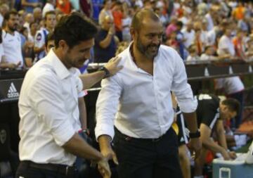 Víctor Sánchez del Amo y Nuno Spirito santo.
