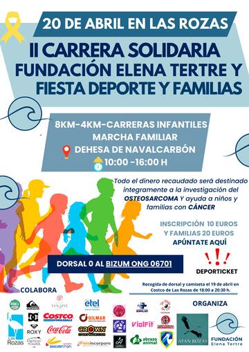 Cartel con toda la informacin de la II Carrera Solidaria Fundacin Elena Tertre.