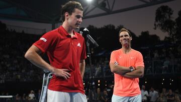 Dominic Thiem habla tras su partido de exhibici&oacute;n ante Rafa Nadal en A Day at the Drive, previa al Open de Australia 2021.