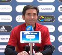 Marcelino muy emocionado con el título: "Se lo dedico a mi padre"