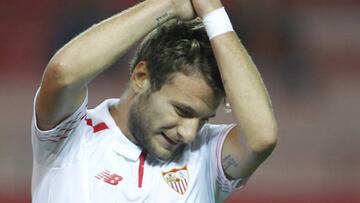 Ciro Immobile, durante un partido con el Sevilla.