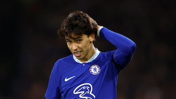 João Félix, en un entrenamiento con el Chelsea.