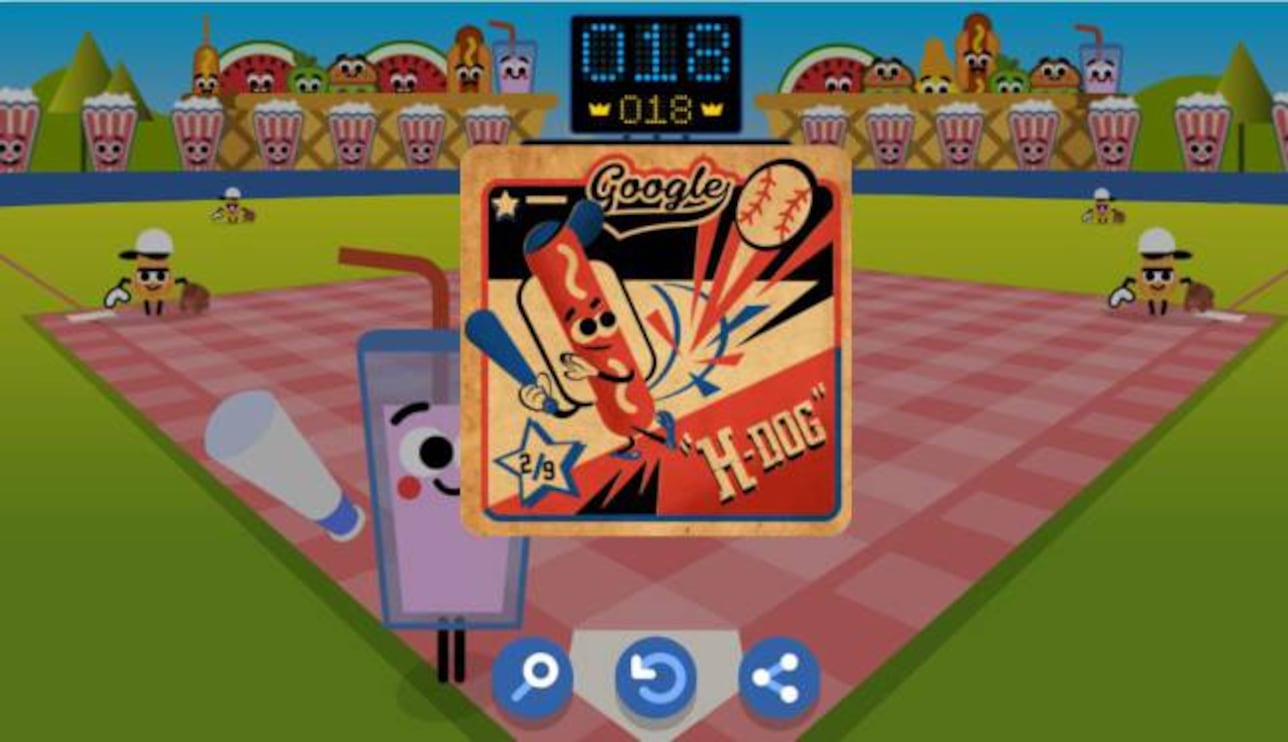 Google celebra el cuatro de julio con un Doodle de béisbol que puedes