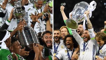 Atlético Nacional, campeón de la Libertadores 2016, y el Real Madrid, campeón de la Champions 2017.