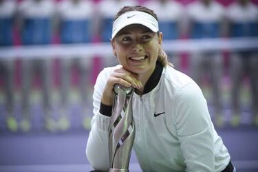 Maria Sharapova wins first title since return from doping ban
