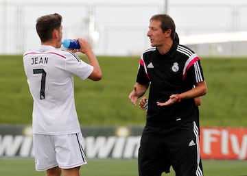 Jean Carlos, junto a Ramis, su técnico por aquel entonces.