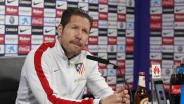 Simeone, en rueda de prensa.
