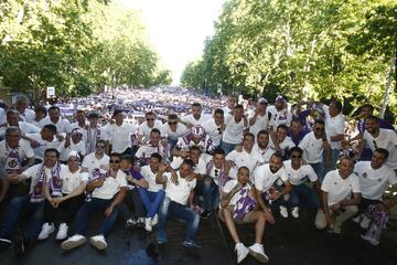 La celebración de los jugadores con la afición.