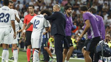 Marcelo se marchó lesionado en el minuto 42 de partido