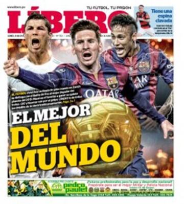 Portadas de la prensa mundial