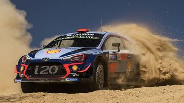 Dani Sordo y Carlos del Barrio en el Rally M&eacute;xico 2018 con el Hyundai i20 WRC. Finalizaron segundos tras Ogier. 