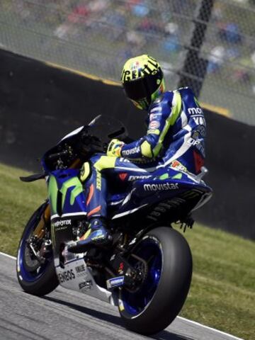 Valentino Rossi durante la calificación.