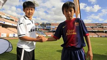 Kubo as a youngster at Barcelona.