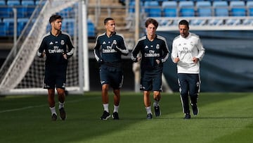 Asensio, Lucas y Odriozola, este domingo.