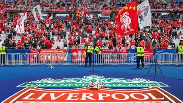 Aficionados del Liverpool en Saint Denis. 