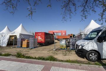 Ya están preparadas las Fan zones del Sevilla y Barça