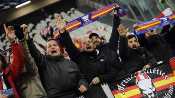 El Frente Atlético en el Juventus Stadium.
