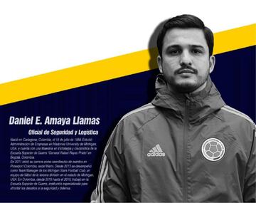 Daniel Amaya, Seguridad y logística de la Selección Colombia