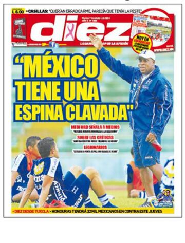 Las 28 portadas más incendiarias del diario Diez contra la Selección Mexicana