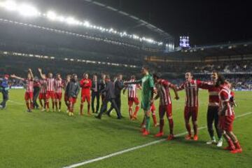 Los jugadores celebran la clasificación para la final.