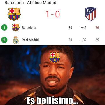 El Barça-Atleti, principal leitmotiv de los memes de la jornada