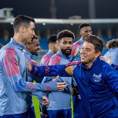 Cristiano ya trabaja bajo las órdenes de Marcelo Gallardo para su debut ante Messi