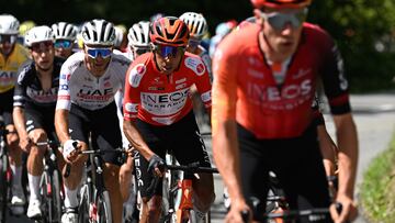 Egan Bernal fue sexto en la etapa 7 de la Vuelta a Suiza y sigue en el podio de la clasificación general.