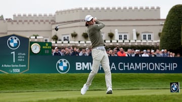 Golf - European Tour - BMW PGA Championship - Wentworth Club, Virginia Water, Britain - September 18, 2024 Former Wales footballer Gareth Bale in action during the Pro-Am Action