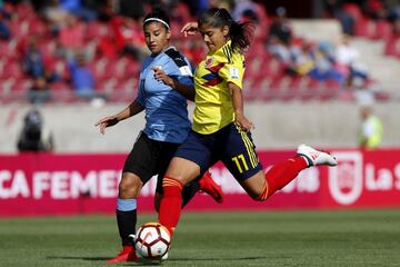 El equipo colombiano venció 7-0 a Uruguay en el debut en la Copa América Femenina con póquer de Catalina Usme y goles de Yoreli Rincón, Daniela Montoya e Isabella Echeverri.