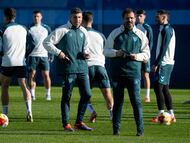 Funes, entrenador del Málaga.