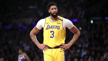 Anthony Davis, durante un partido de la NBA de Los Ángeles Lakers
