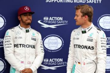 Lewis Hamilton y Nico Rosberg.