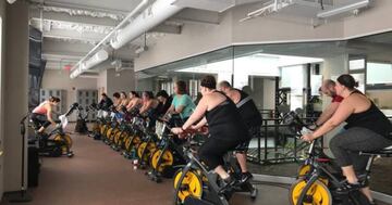 Las bicis recolectoras de energ&iacute;a del Eco Gym