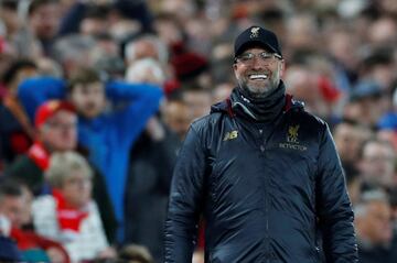 La sonrisa del técnico ganador Jurgen Klopp. 