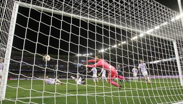 El 10 de marzo de 2019 Benzema marcó dos goles en el estadio de Zorrilla. En la imagen, el 1-3.