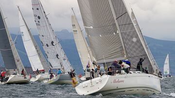 La regata en aguas de Getxo