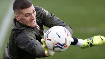 Grbic, en un entrenamiento del Atl&eacute;tico.