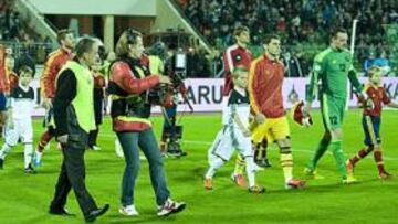 <b>CAMINO DE LA VICTORIA. </b>Los de Del Bosque golearon a Bielorrusia, pero en España no se pudo disfrutar del encuentro por la televisión...