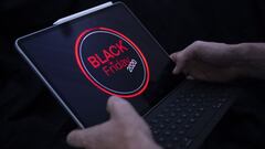 Cartel publicitario del Black Friday en ventas online. En Sevilla (Andaluc&iacute;a, Espa&ntilde;a), a 20 de noviembre de 2020.
 20 NOVIEMBRE 2020
 Mar&iacute;a Jos&eacute; L&oacute;pez / Europa Press
 20/11/2020