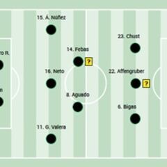 Alineación posible del Elche contra el Valencia en LaLiga EA Sports