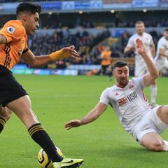 Raúl Jiménez da asistencia en empate de Wolves ante Sheffield