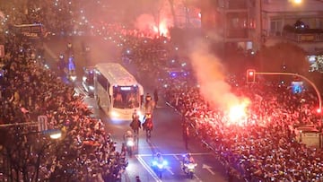 Una auténtica locura: así fue la llegada del Madrid al Bernabéu