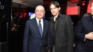 Adriano Galliani y Filippo Inzaghi