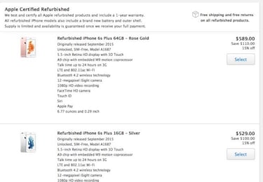 Ya puedes comprar iPhone 6 baratos restaurados en la web de Apple