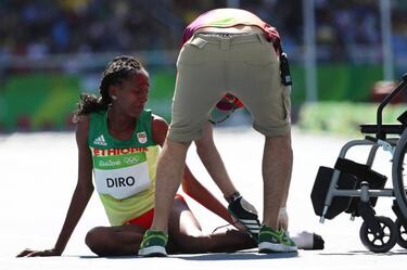 La etíope Diro acabó los 3.000 obstáculos sin una zapatilla